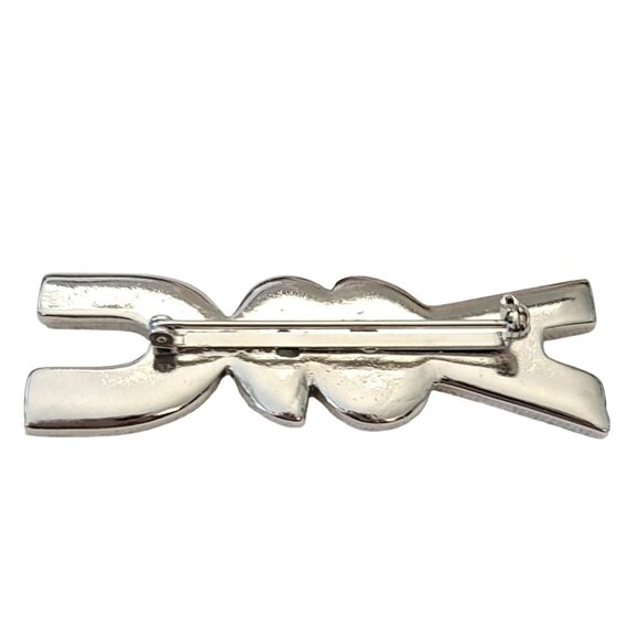 Silver Tone Patriotic Red White Blue USA Pin L45 - Picture 4 of 8